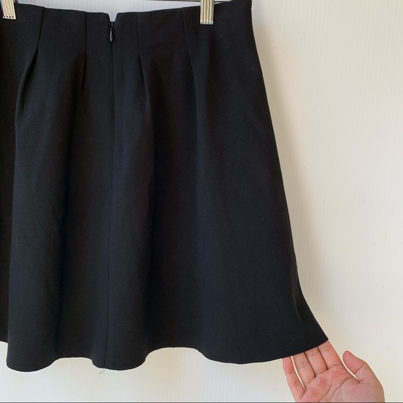 Madewell Bistro Pleated Black Mini Skirt B5459 - Picture 13 of 15